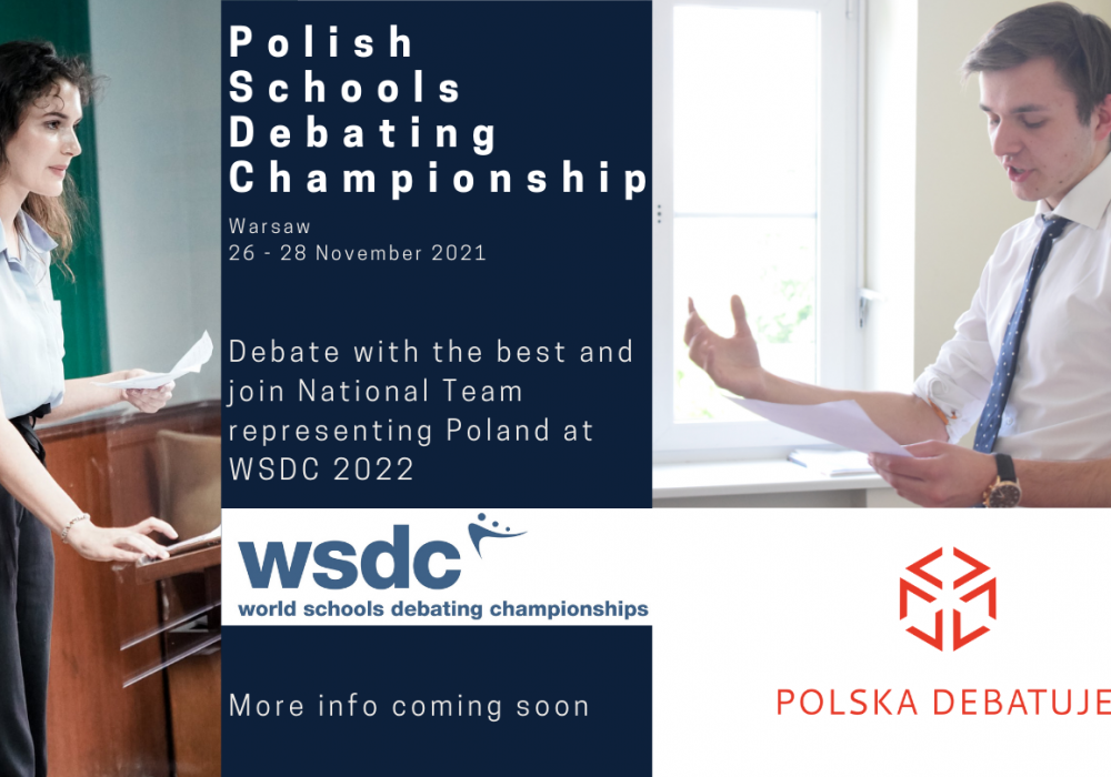 Rejestracja na Polish Schools Debating Championship 2021 trwa!